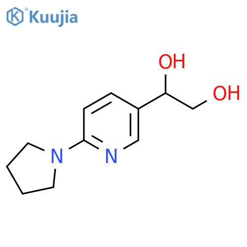 1-6-(pyrrolidin-1-yl)pyridin-3-ylethane-1,2-diol structure