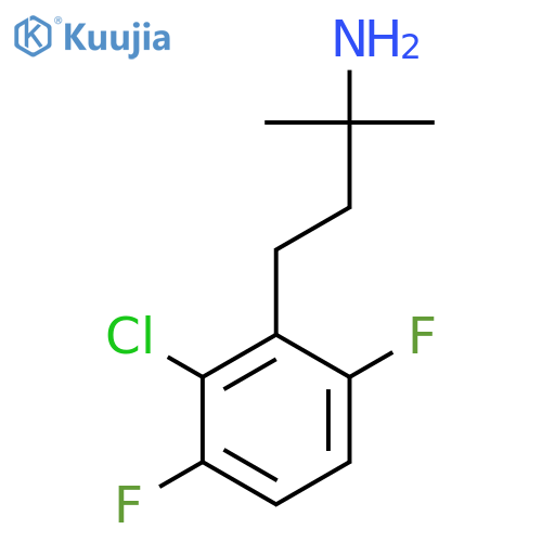 4-(2-chloro-3,6-difluorophenyl)-2-methylbutan-2-amine structure