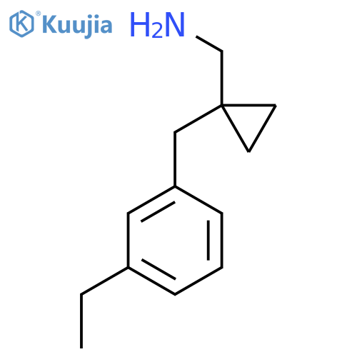 {1-(3-ethylphenyl)methylcyclopropyl}methanamine structure
