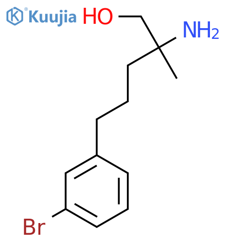 2-amino-5-(3-bromophenyl)-2-methylpentan-1-ol structure
