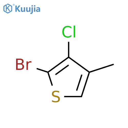 2-bromo-3-chloro-4-methylthiophene structure