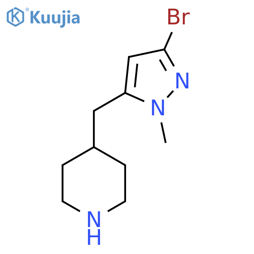4-(3-bromo-1-methyl-1H-pyrazol-5-yl)methylpiperidine structure