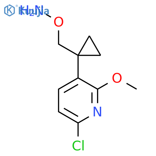 O-{1-(6-chloro-2-methoxypyridin-3-yl)cyclopropylmethyl}hydroxylamine structure