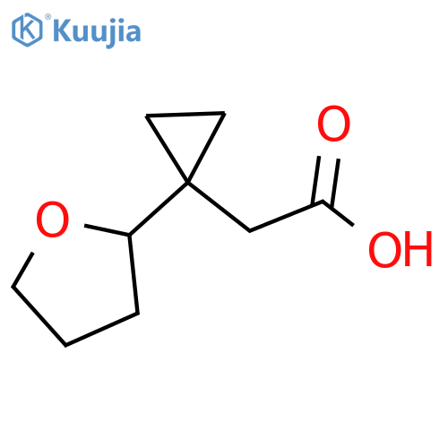 2-1-(oxolan-2-yl)cyclopropylacetic acid structure