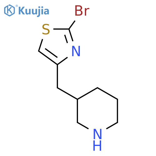 3-(2-bromo-1,3-thiazol-4-yl)methylpiperidine structure