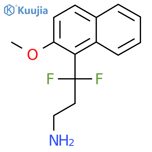 3,3-Difluoro-3-(2-methoxynaphthalen-1-yl)propan-1-amine structure