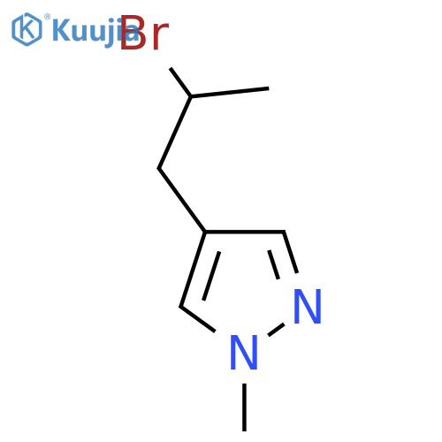 4-(2-bromopropyl)-1-methyl-1H-pyrazole structure