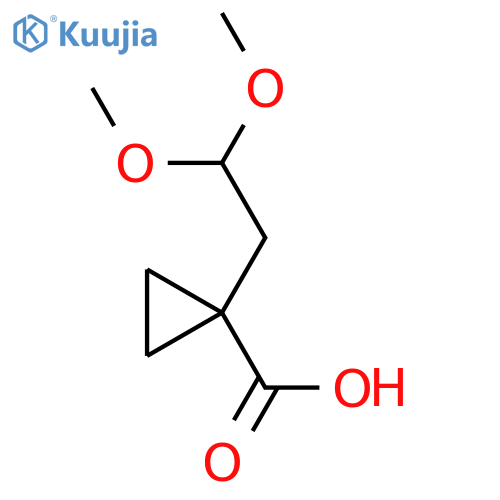 1-(2,2-dimethoxyethyl)cyclopropane-1-carboxylic acid structure