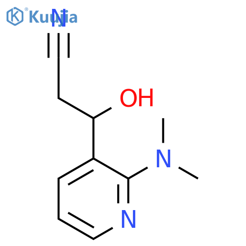 3-2-(dimethylamino)pyridin-3-yl-3-hydroxypropanenitrile structure