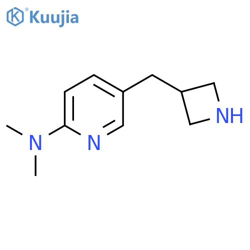 5-(azetidin-3-yl)methyl-N,N-dimethylpyridin-2-amine structure