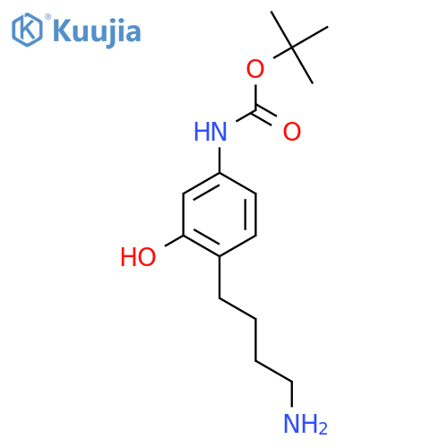 tert-butyl N-4-(4-aminobutyl)-3-hydroxyphenylcarbamate structure