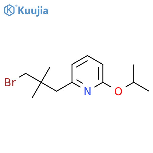 2-(3-bromo-2,2-dimethylpropyl)-6-(propan-2-yloxy)pyridine structure