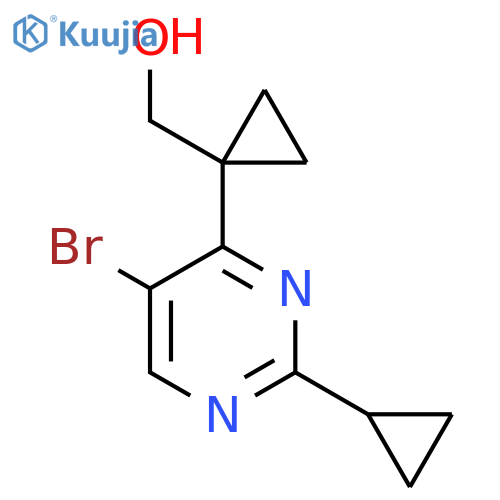 1-(5-bromo-2-cyclopropylpyrimidin-4-yl)cyclopropylmethanol structure