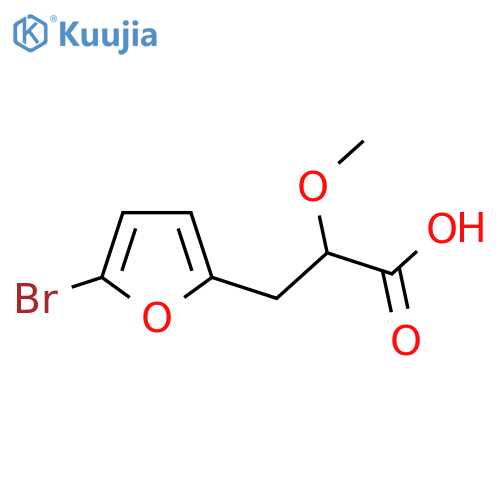 3-(5-bromofuran-2-yl)-2-methoxypropanoic acid structure