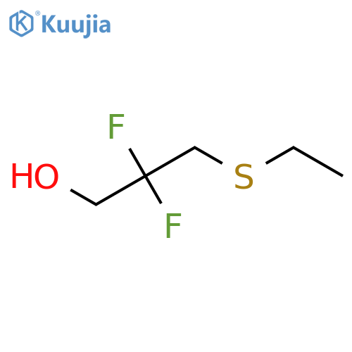 3-(ethylsulfanyl)-2,2-difluoropropan-1-ol structure