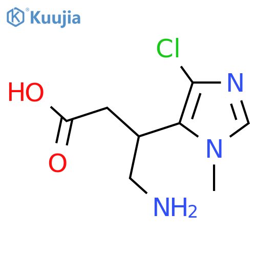 4-amino-3-(4-chloro-1-methyl-1H-imidazol-5-yl)butanoic acid structure