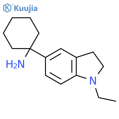 1-(1-ethyl-2,3-dihydro-1H-indol-5-yl)cyclohexan-1-amine structure