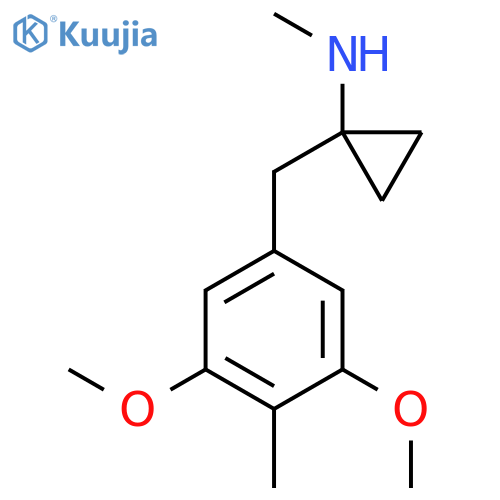 1-(3,5-dimethoxy-4-methylphenyl)methyl-N-methylcyclopropan-1-amine structure