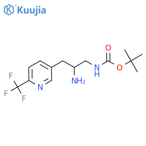 tert-butyl N-{2-amino-3-6-(trifluoromethyl)pyridin-3-ylpropyl}carbamate structure