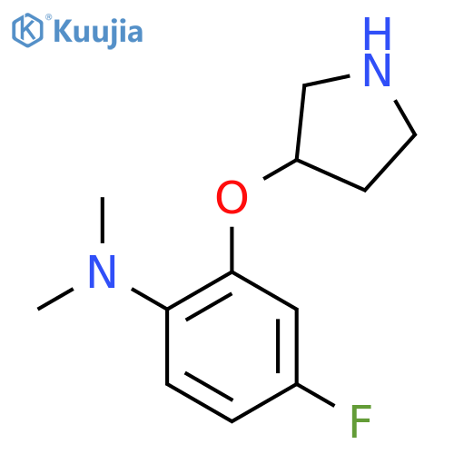 4-fluoro-N,N-dimethyl-2-(pyrrolidin-3-yloxy)aniline structure