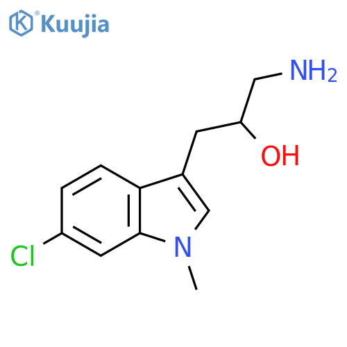 1-amino-3-(6-chloro-1-methyl-1H-indol-3-yl)propan-2-ol structure