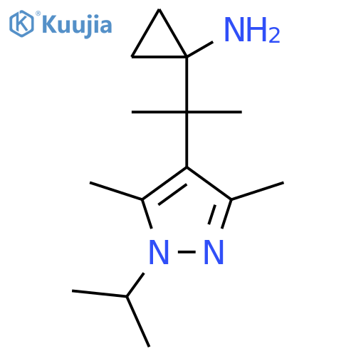 1-{2-3,5-dimethyl-1-(propan-2-yl)-1H-pyrazol-4-ylpropan-2-yl}cyclopropan-1-amine structure