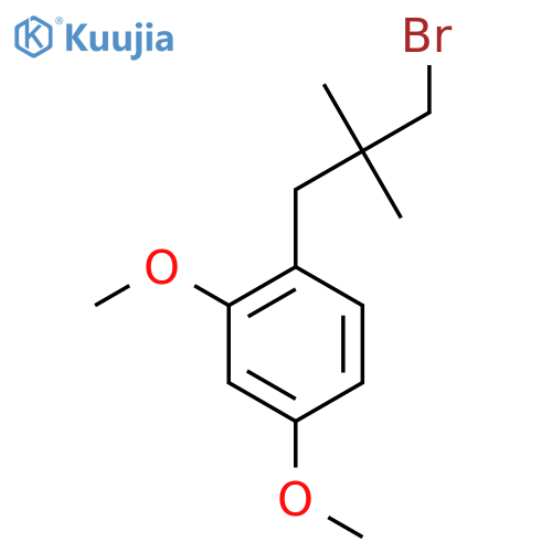 1-(3-bromo-2,2-dimethylpropyl)-2,4-dimethoxybenzene structure