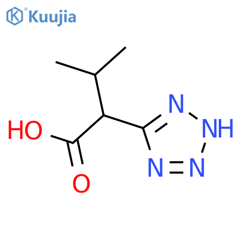 3-methyl-2-(1H-1,2,3,4-tetrazol-5-yl)butanoic acid structure