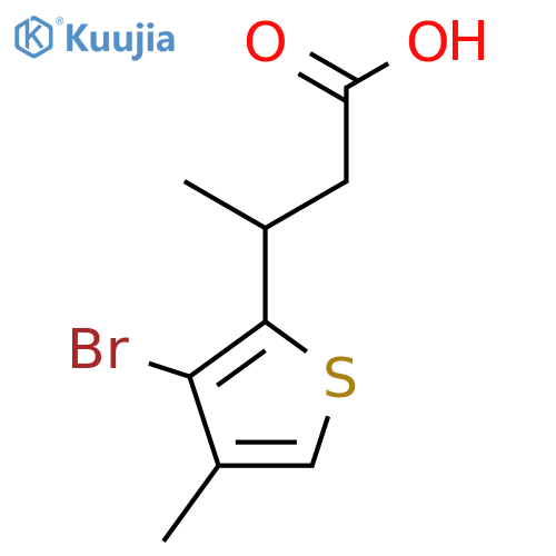 3-(3-bromo-4-methylthiophen-2-yl)butanoic acid structure
