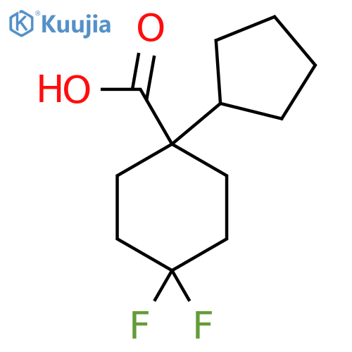 1-cyclopentyl-4,4-difluorocyclohexane-1-carboxylic acid structure