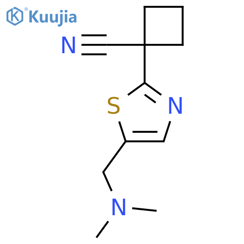 1-{5-(dimethylamino)methyl-1,3-thiazol-2-yl}cyclobutane-1-carbonitrile structure