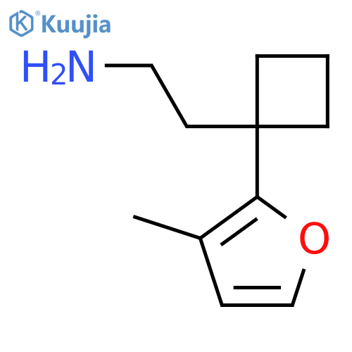 2-1-(3-methylfuran-2-yl)cyclobutylethan-1-amine structure
