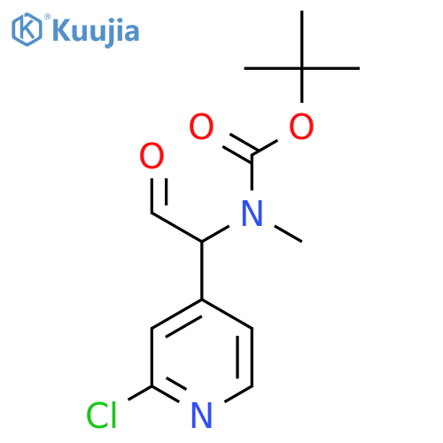 tert-butyl N-1-(2-chloropyridin-4-yl)-2-oxoethyl-N-methylcarbamate structure