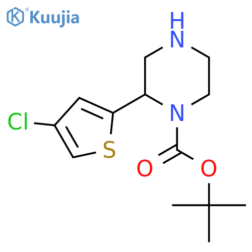tert-butyl 2-(4-chlorothiophen-2-yl)piperazine-1-carboxylate structure