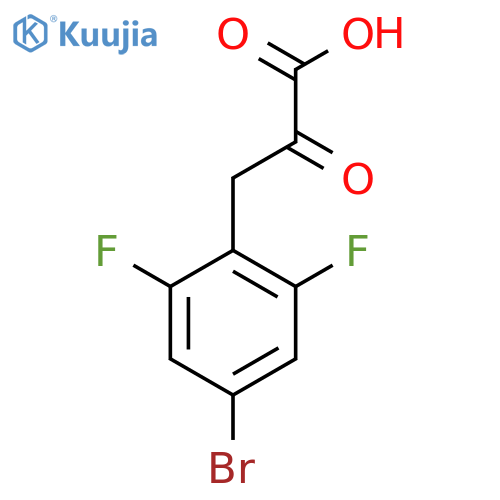 3-(4-bromo-2,6-difluorophenyl)-2-oxopropanoic acid structure