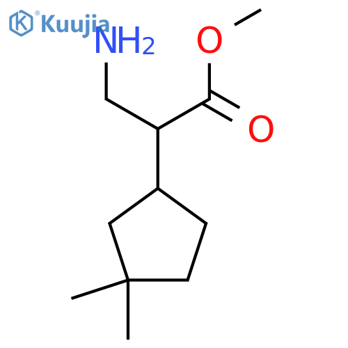 methyl 3-amino-2-(3,3-dimethylcyclopentyl)propanoate structure