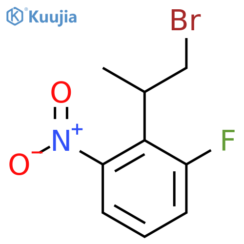 2-(1-bromopropan-2-yl)-1-fluoro-3-nitrobenzene structure