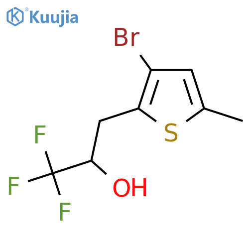 3-(3-bromo-5-methylthiophen-2-yl)-1,1,1-trifluoropropan-2-ol structure