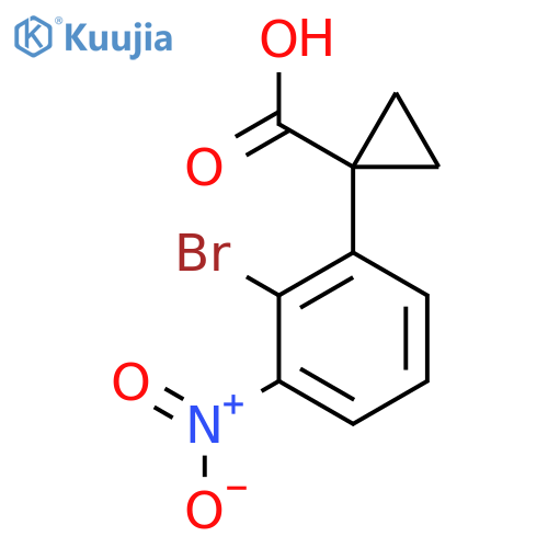 1-(2-Bromo-3-nitrophenyl)cyclopropane-1-carboxylic acid structure