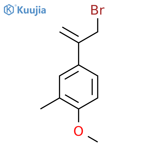 4-(3-bromoprop-1-en-2-yl)-1-methoxy-2-methylbenzene structure