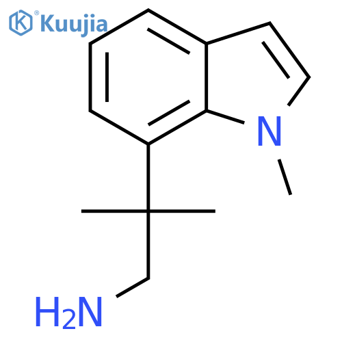 2-methyl-2-(1-methyl-1H-indol-7-yl)propan-1-amine structure