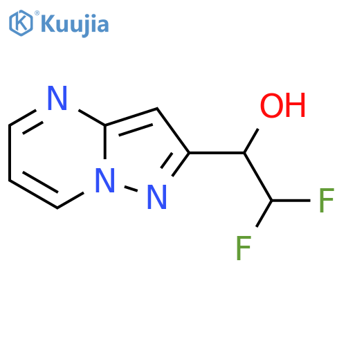 2,2-difluoro-1-{pyrazolo1,5-apyrimidin-2-yl}ethan-1-ol structure