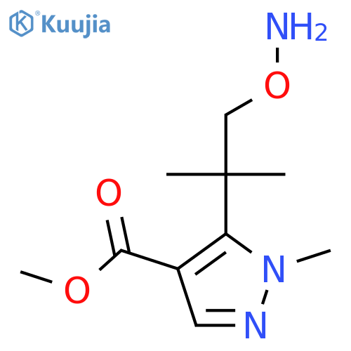 methyl 5-1-(aminooxy)-2-methylpropan-2-yl-1-methyl-1H-pyrazole-4-carboxylate structure