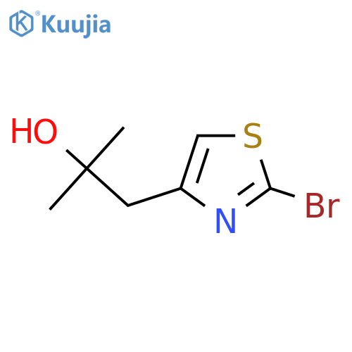 1-(2-Bromo-1,3-thiazol-4-yl)-2-methylpropan-2-ol structure