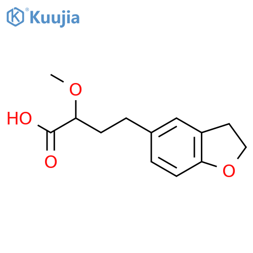 4-(2,3-dihydro-1-benzofuran-5-yl)-2-methoxybutanoic acid structure