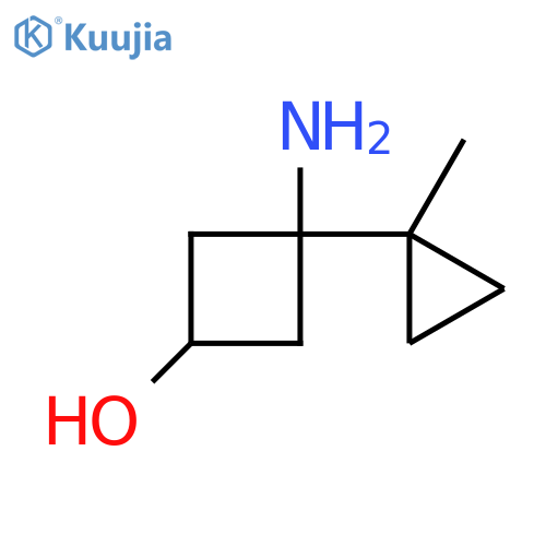 3-amino-3-(1-methylcyclopropyl)cyclobutan-1-ol structure
