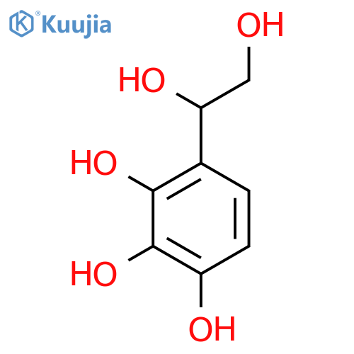 4-(1,2-dihydroxyethyl)benzene-1,2,3-triol structure