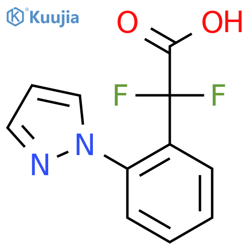 2,2-difluoro-2-2-(1H-pyrazol-1-yl)phenylacetic acid structure
