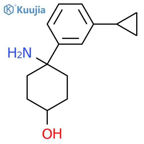 4-amino-4-(3-cyclopropylphenyl)cyclohexan-1-ol structure