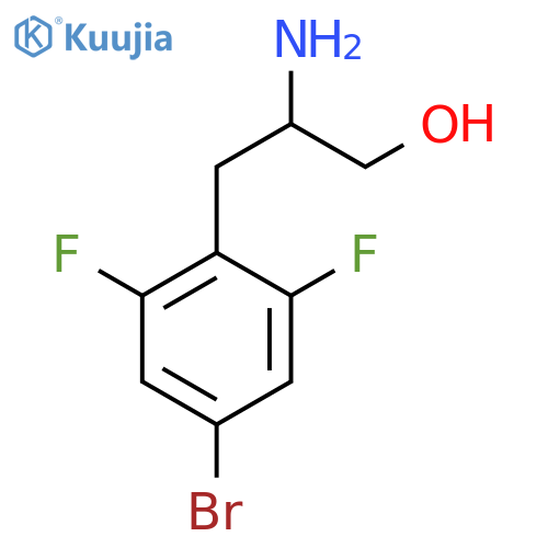 2-amino-3-(4-bromo-2,6-difluorophenyl)propan-1-ol structure